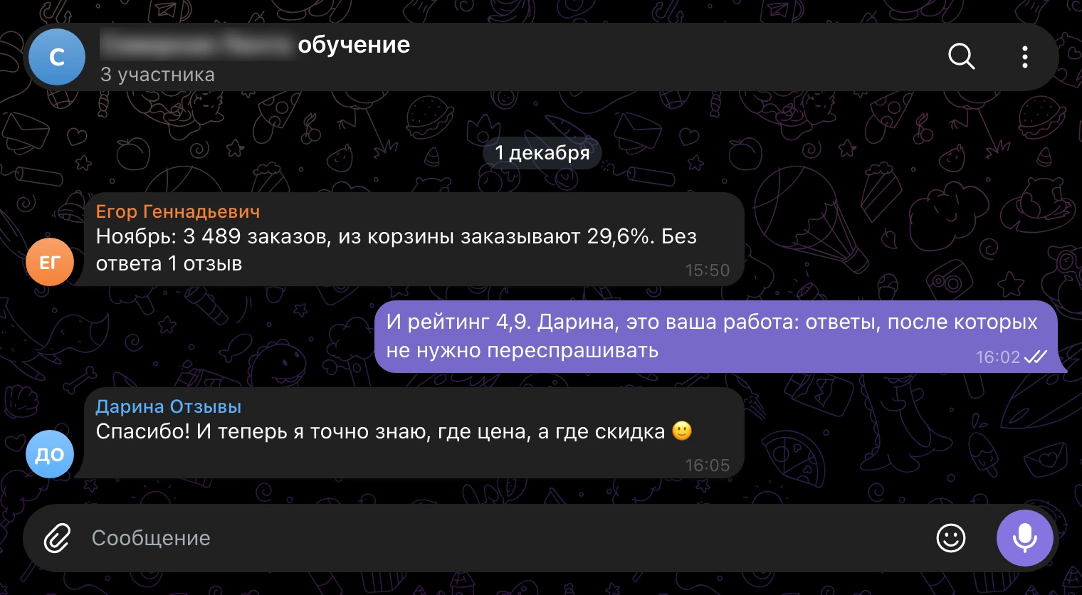 Рабочий чат, 1 декабря: итоги ноября.